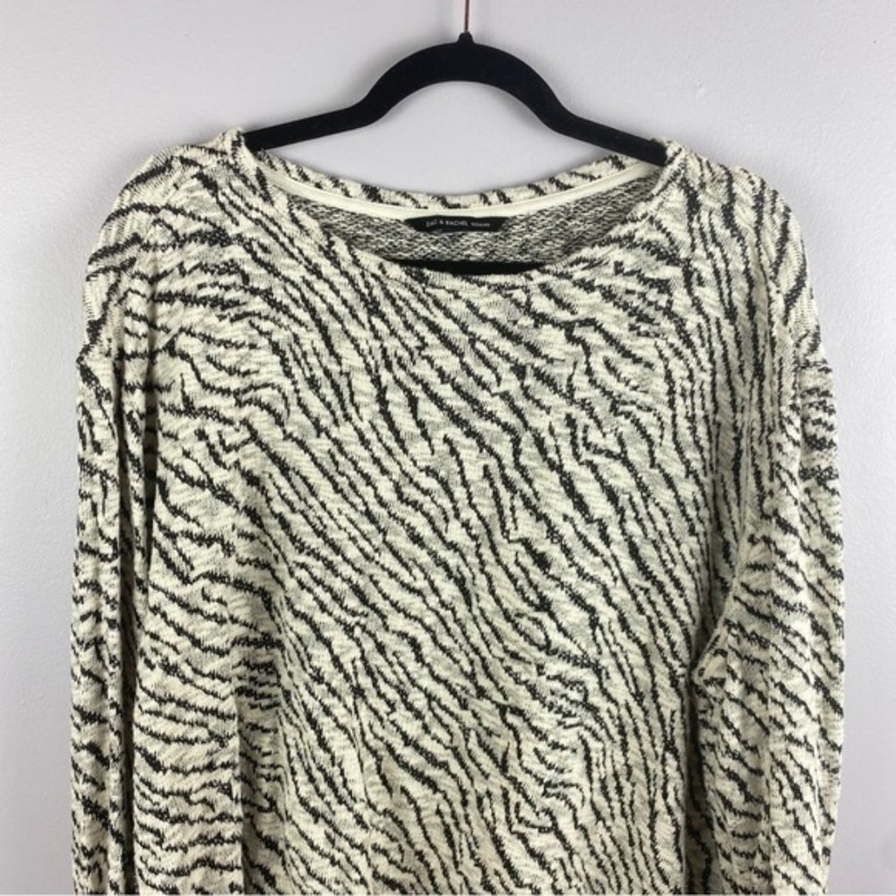 Zac&Rachel Zebra Print Cotton Blend Long Sleeve Sweater 2X - Picture 5 of 10